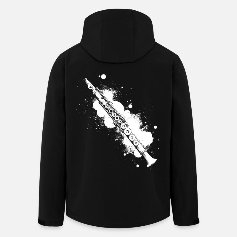 Flute Graffiti - Men’s Recycled Softshell Jacket by Stanley/Stella - black