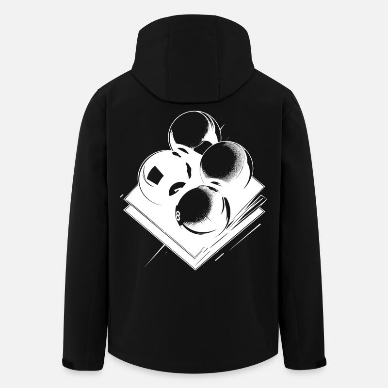 Billardkugeln Skizze - Recycelte Männer Softshell-Jacke von Stanley/Stella - Schwarz