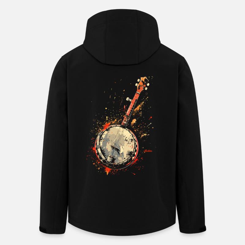 Banjo Éclaboussures de Couleur - Veste softshell homme en polyester recyclé Stanley/Stella - noir