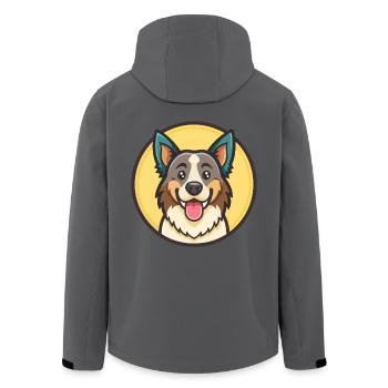 Sardischer Schäferhund Hunderasse Karikatur Kawaii - Recycelte Männer Softshell-Jacke von Stanley/Stella - Schwarz - Hinten - AI Model Male 185 light (185cm)