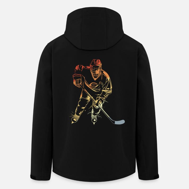 Ice hockey player retro style - Men’s Recycled Softshell Jacket by Stanley/Stella - black