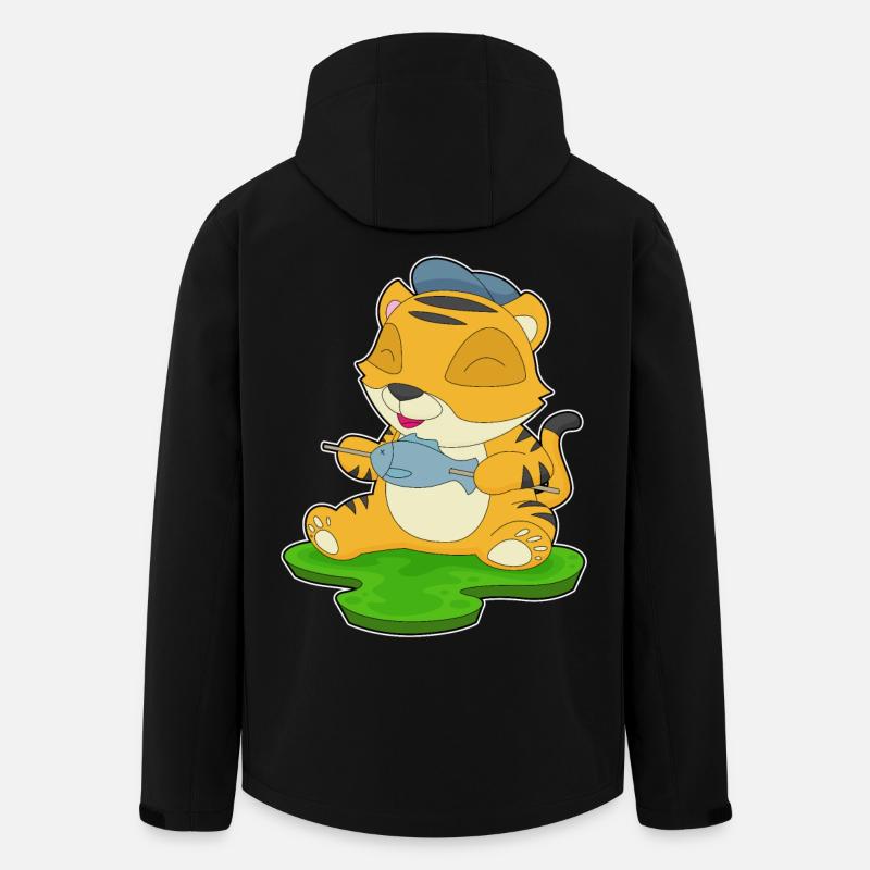 Poisson pêcheur tigre - Veste softshell homme en polyester recyclé Stanley/Stella - noir