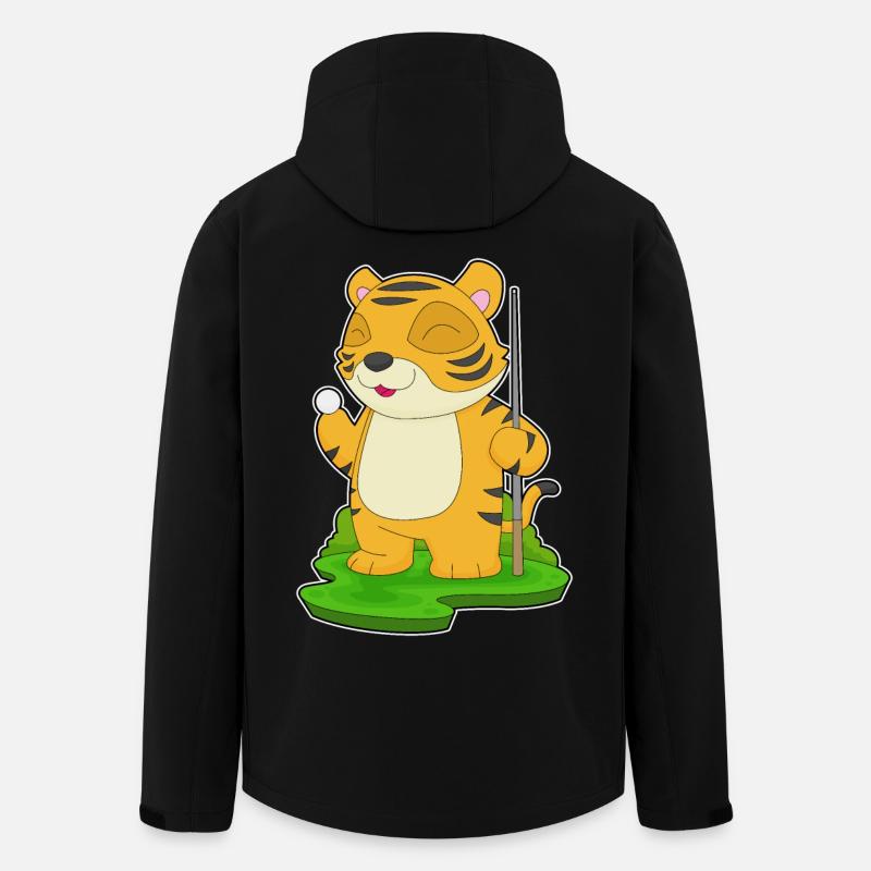 Tiger Billiard Queue - Recycelte Männer Softshell-Jacke von Stanley/Stella - Schwarz