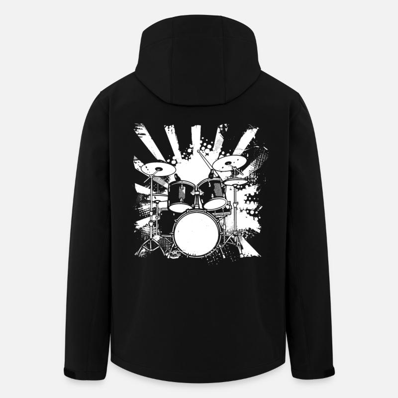 Trapset Drawing - Men’s Recycled Softshell Jacket by Stanley/Stella - black