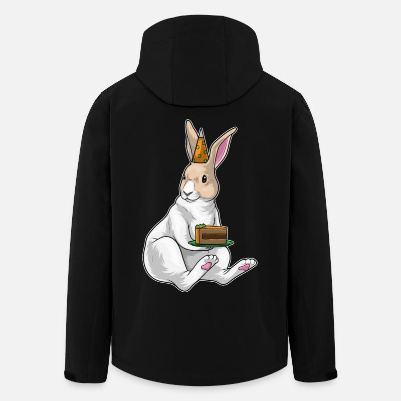 Gâteau d’anniversaire lapin - Veste softshell homme en polyester recyclé Stanley/Stella - noir