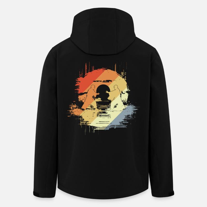 Graphismes de karaté - Veste softshell homme en polyester recyclé Stanley/Stella - noir