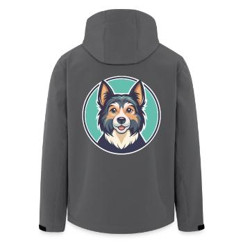 Gonczy Polski Hund Rasse Cartoon Kawaii Clipart Haustier - Recycelte Männer Softshell-Jacke von Stanley/Stella - Anthrazit - Hinten - AI Model Male 185 light (185cm)