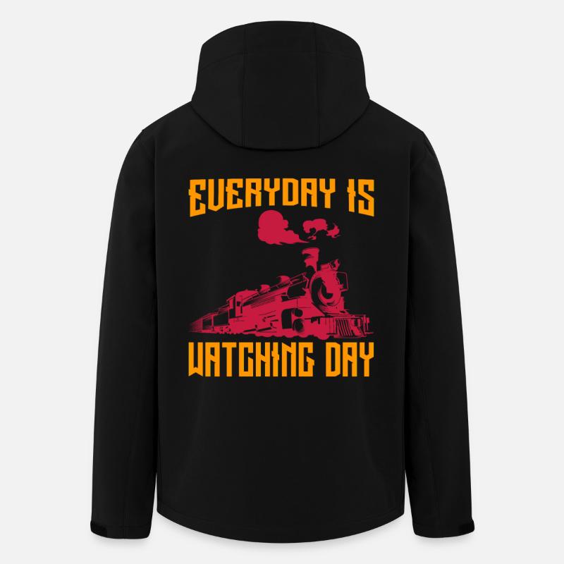 Train Spotter - Recycelte Männer Softshell-Jacke von Stanley/Stella - Schwarz