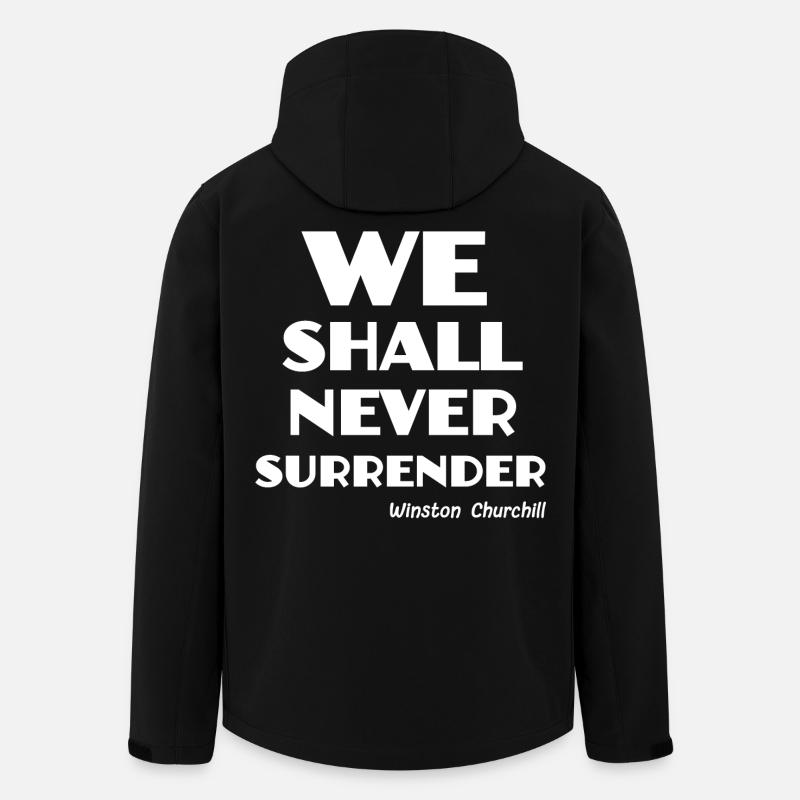 we shall never surrender ! - Men’s Recycled Softshell Jacket by Stanley/Stella - black