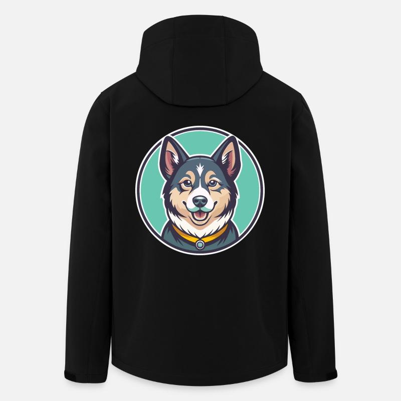 Kunming Hunderasse Cartoon Figur Kawaii Clipart - Recycelte Männer Softshell-Jacke von Stanley/Stella - Schwarz