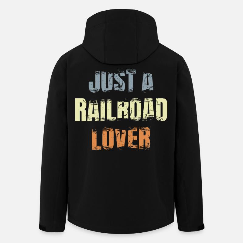 Eisenbahnliebhaber - Recycelte Männer Softshell-Jacke von Stanley/Stella - Schwarz