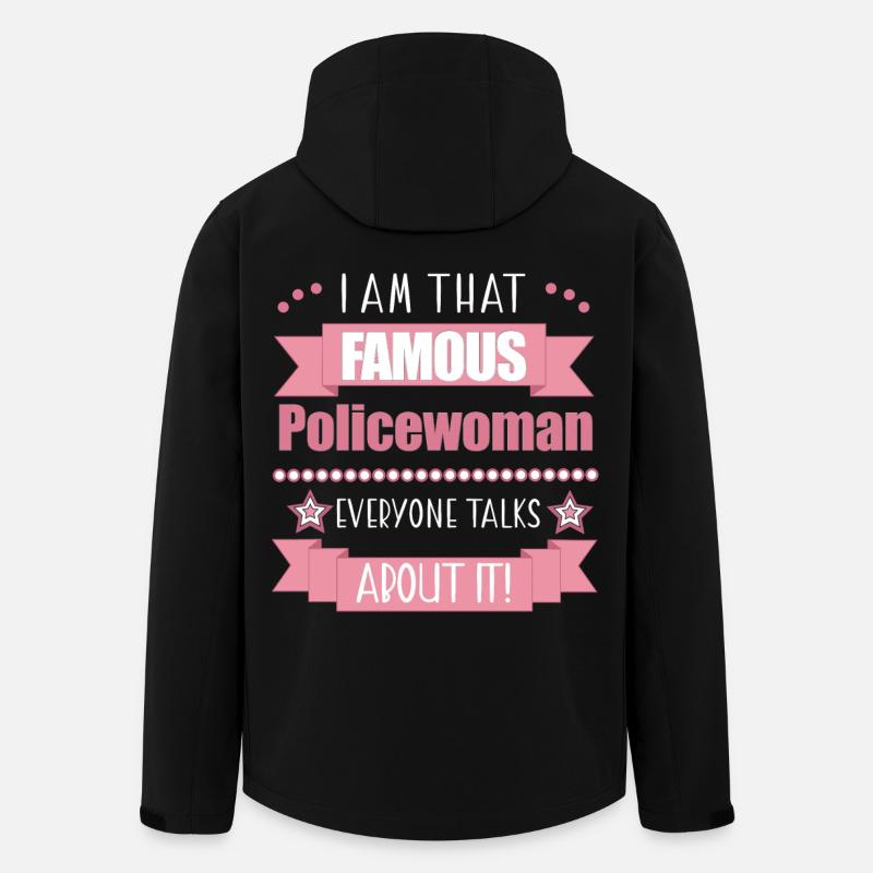 Policier Profession Dames Cadeau - Veste softshell homme en polyester recyclé Stanley/Stella - noir