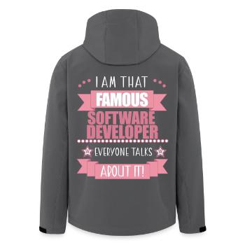 Développeur de logiciels Profession Cadeau pour dames - Veste softshell homme en polyester recyclé Stanley/Stella - noir - Dos - AI Model Male 185 light (185cm)