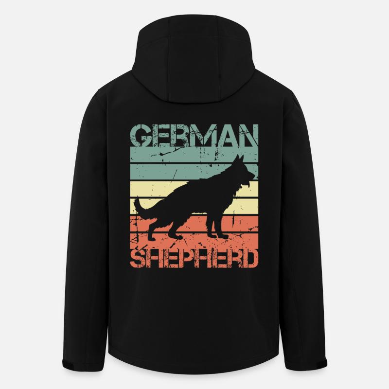 Berger allemand rétro - Veste softshell homme en polyester recyclé Stanley/Stella - noir