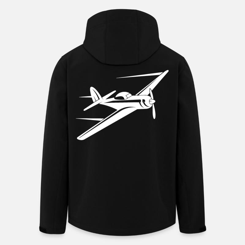 Propeller Plane Sketch - Men’s Recycled Softshell Jacket by Stanley/Stella - black