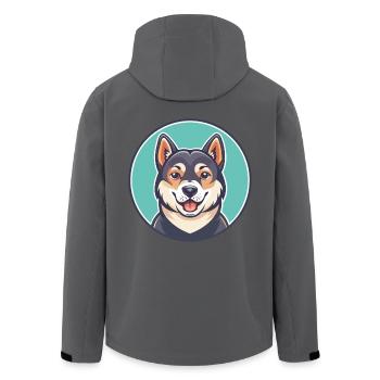 Chien Taigan Race Dessin Animé Kawaii Clipart Animal Animal Domestique - Veste softshell homme en polyester recyclé Stanley/Stella - noir - Dos - AI Model Male 185 light (185cm)