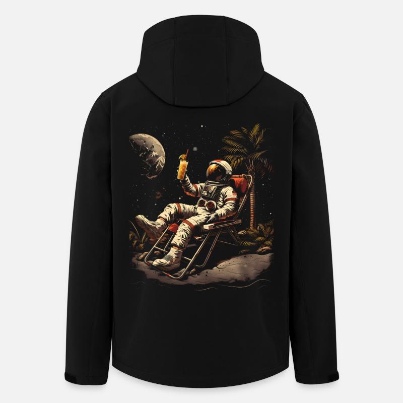 Astronaute Cocktail Pension Cadeau Retraité - Veste softshell homme en polyester recyclé Stanley/Stella - noir