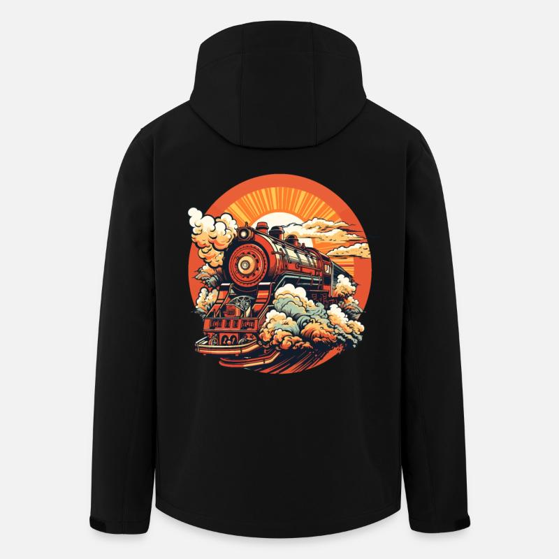 Train Comic Look - Men’s Recycled Softshell Jacket by Stanley/Stella - black