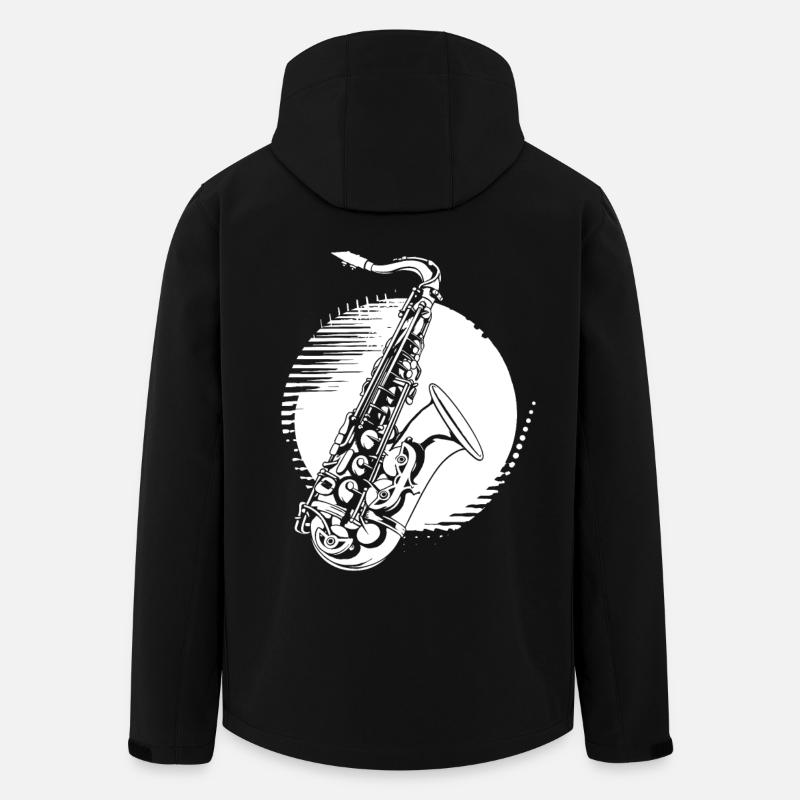 Graphisme pour saxophone - Veste softshell homme en polyester recyclé Stanley/Stella - noir