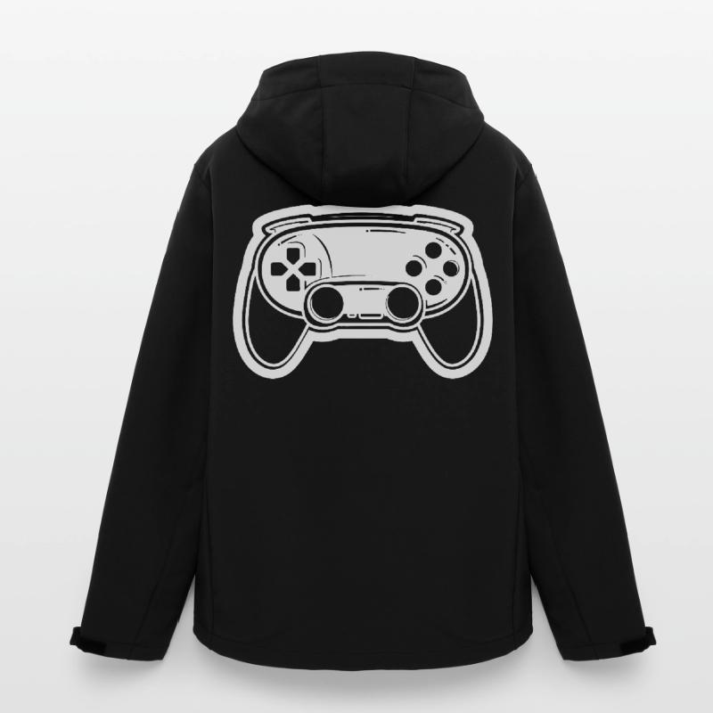 Video Game Controller Drawing Men’s Recycled Softshell Jacket by Stanley/Stella