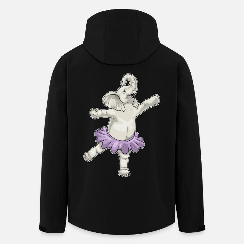 Éléphant Ballerine Ballet Danse - Veste softshell homme en polyester recyclé Stanley/Stella - noir