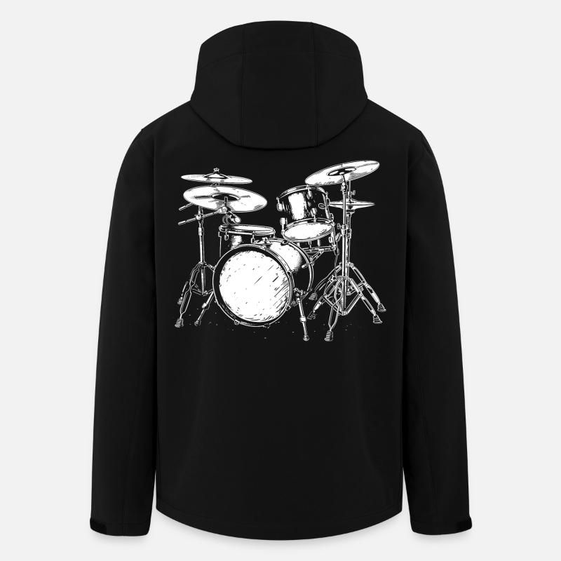 Croquis de piège - Veste softshell homme en polyester recyclé Stanley/Stella - noir