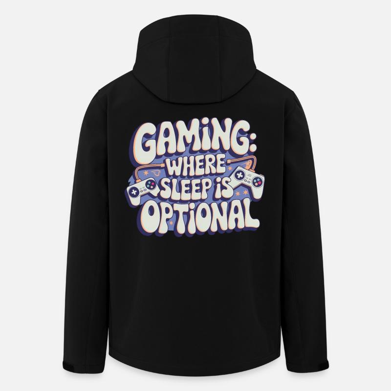 GAMING: WHERE SLEEP IS OPTIONAL - Men’s Recycled Softshell Jacket by Stanley/Stella - black