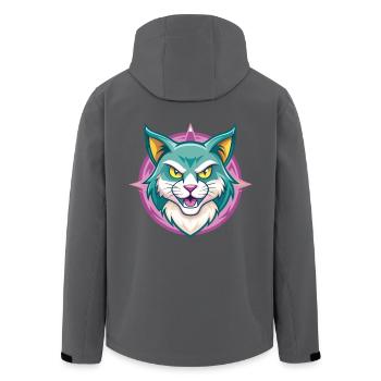 Raas Katzenrasse Karikatur Kawaii Tier Haustier - Recycelte Männer Softshell-Jacke von Stanley/Stella - Schwarz - Hinten - AI Model Male 185 light (185cm)