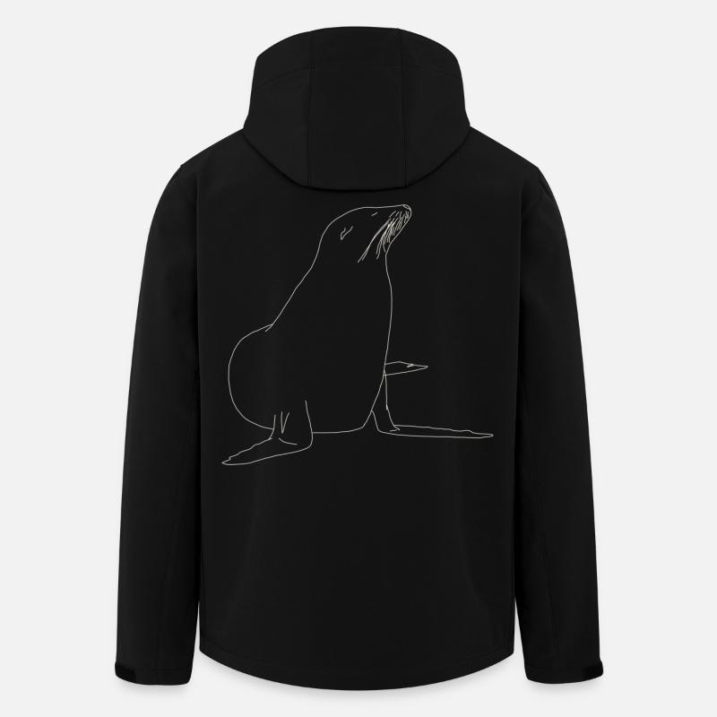 Sceller lineart - Veste softshell homme en polyester recyclé Stanley/Stella - noir