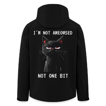 I'm Not Ameowsed Lustige Katze Pixelart Pixel - Recycelte Männer Softshell-Jacke von Stanley/Stella - Schwarz - Hinten - AI Model Male 185 light (185cm)