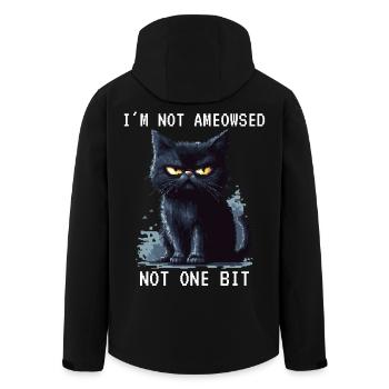 I'm Not Ameowsed Schwarze Katze Pixelart Pixel - Recycelte Männer Softshell-Jacke von Stanley/Stella - Schwarz - Hinten - AI Model Male 185 light (185cm)