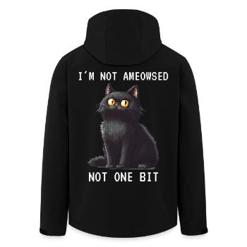I'm Not Ameowsed Grimmige Katze Pixelart Pixel - Recycelte Männer Softshell-Jacke von Stanley/Stella - Schwarz - Hinten - AI Model Male 185 light (185cm)