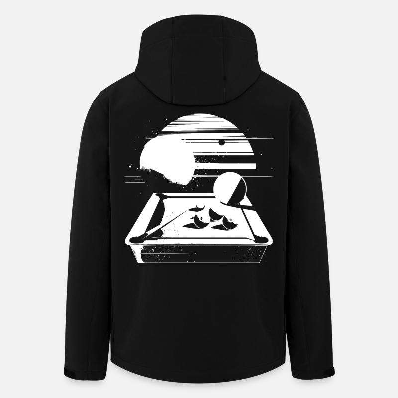 Graphismes de billard - Veste softshell homme en polyester recyclé Stanley/Stella - noir