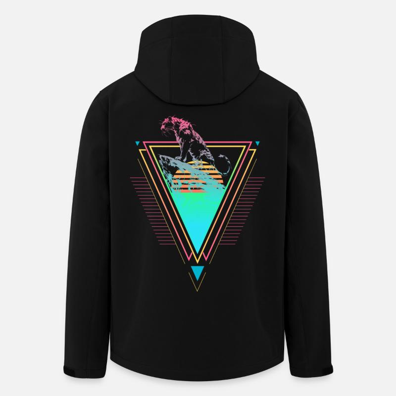 Siberian Tiger Vaporwave Synthwave 90s - Men’s Recycled Softshell Jacket by Stanley/Stella - black