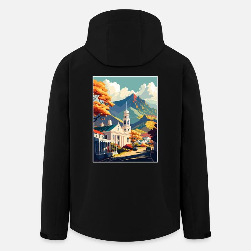 Stellenbosch Südafrika Reiseposter Souvenir - Recycelte Männer Softshell-Jacke von Stanley/Stella - Schwarz