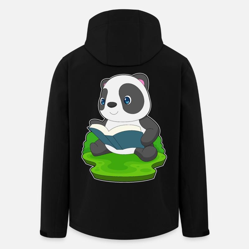 Panda Buch - Recycelte Männer Softshell-Jacke von Stanley/Stella - Schwarz