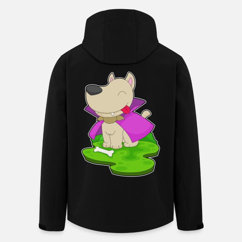 Chien Halloween Vampire - Veste softshell homme en polyester recyclé Stanley/Stella - noir