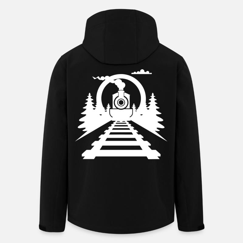 Chemin de fer - Veste softshell homme en polyester recyclé Stanley/Stella - noir