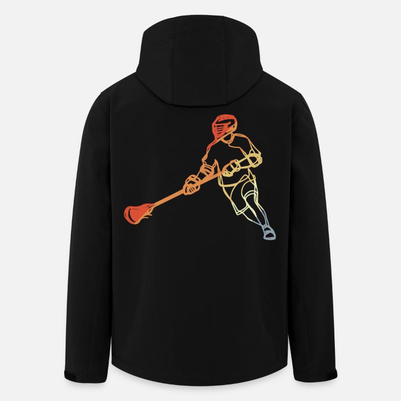 Lacrosse Fan Retro Stil - Recycelte Männer Softshell-Jacke von Stanley/Stella - Schwarz