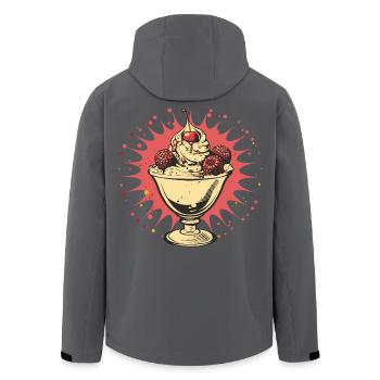 Sundae à la crème glacée graphique - Veste softshell homme en polyester recyclé Stanley/Stella - noir - Dos - AI Model Male 185 light (185cm)