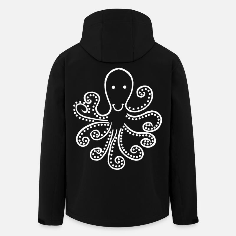 Strange white octopus - Men’s Recycled Softshell Jacket by Stanley/Stella - black