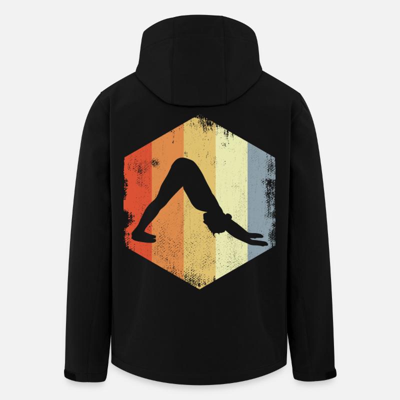 Yogini Drawing - Men’s Recycled Softshell Jacket by Stanley/Stella - black