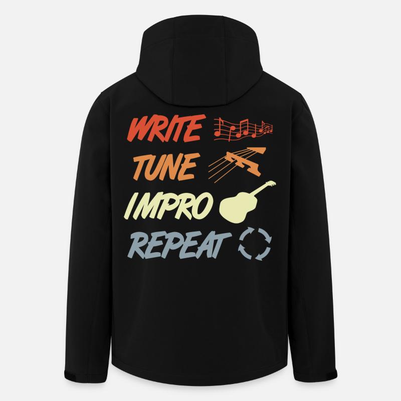 Funny Guitarist Routine - Men’s Recycled Softshell Jacket by Stanley/Stella - black