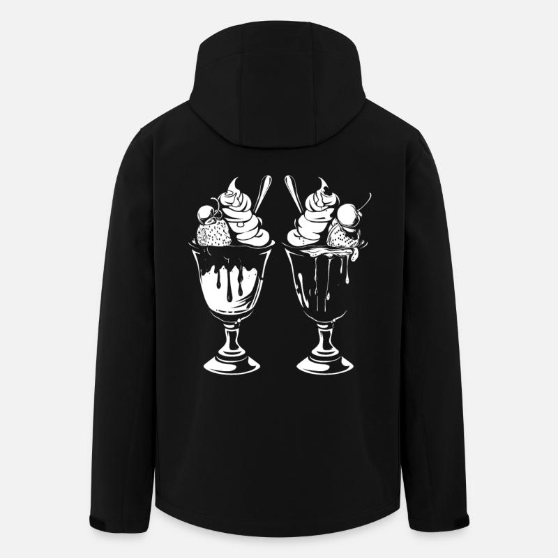 Eisbecher Grafik - Recycelte Männer Softshell-Jacke von Stanley/Stella - Schwarz