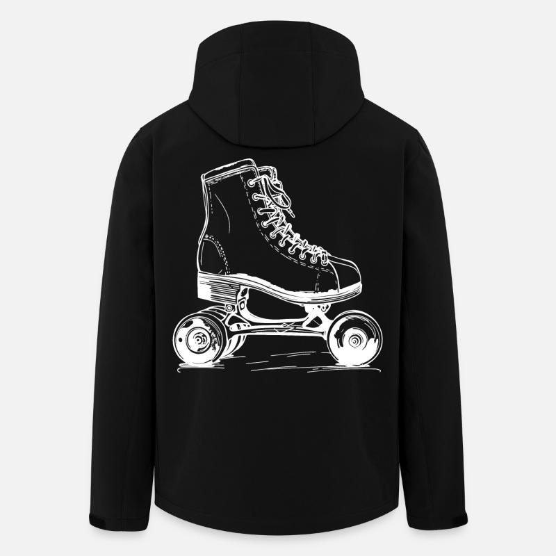 Roller Skates Drawing - Men’s Recycled Softshell Jacket by Stanley/Stella - black