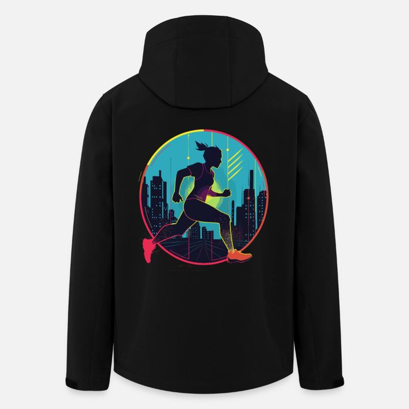 Läuferin - Recycelte Männer Softshell-Jacke von Stanley/Stella - Schwarz