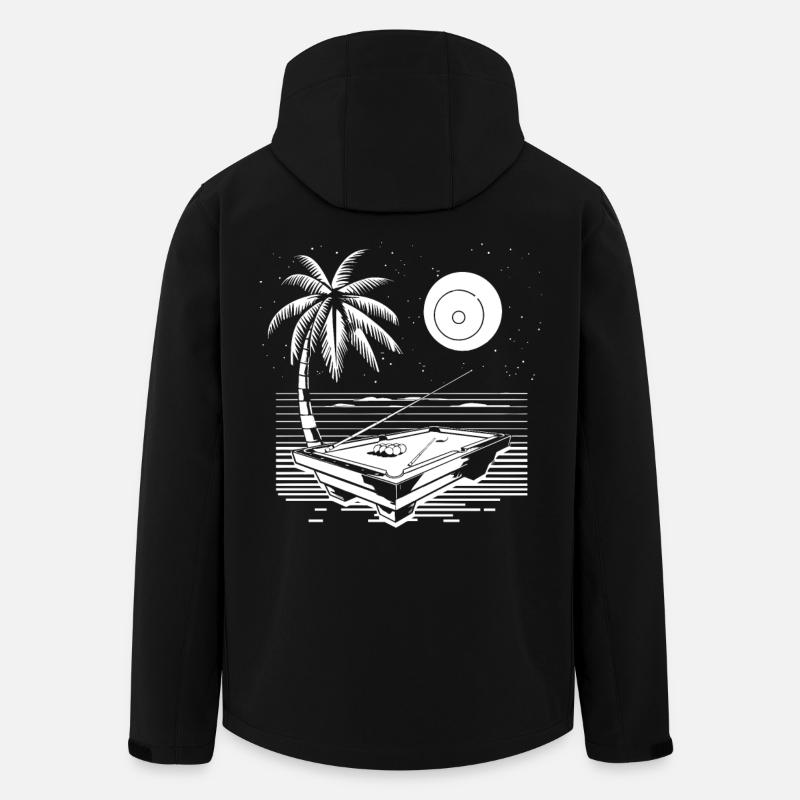 Billard Zeichnung - Recycelte Männer Softshell-Jacke von Stanley/Stella - Schwarz