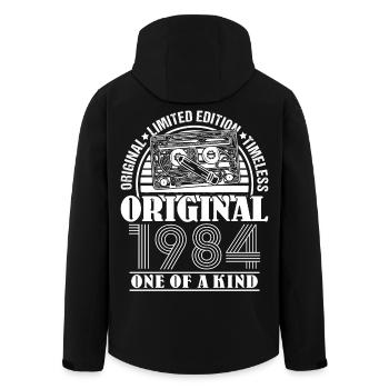 40. Geburtstag - Recycelte Männer Softshell-Jacke von Stanley/Stella - Schwarz - Hinten - AI Model Male 185 light (185cm)