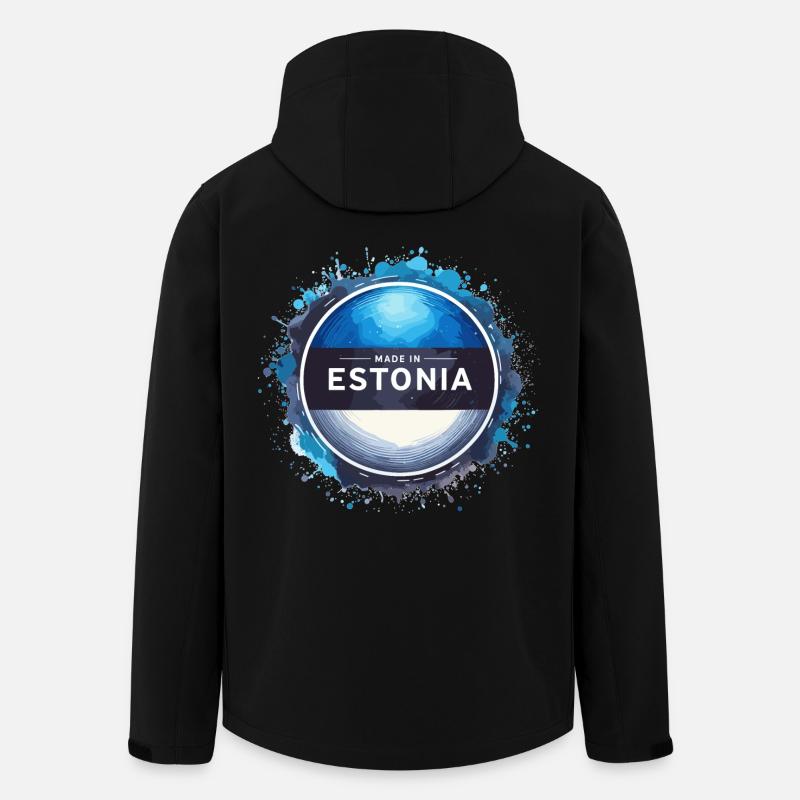 Made in Estland Geschenk - Recycelte Männer Softshell-Jacke von Stanley/Stella - Schwarz