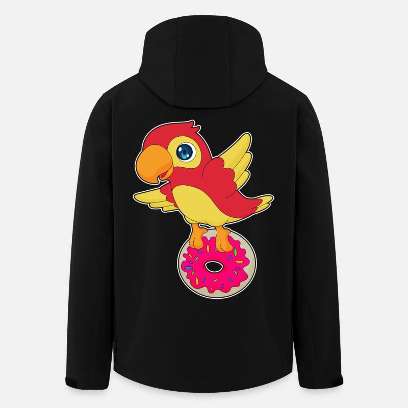Parrot Donut - Men’s Recycled Softshell Jacket by Stanley/Stella - black